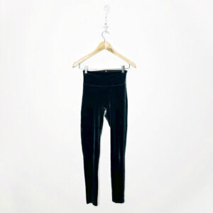 SPANX Velvet Leggings GREEN compression tummy control womens S small